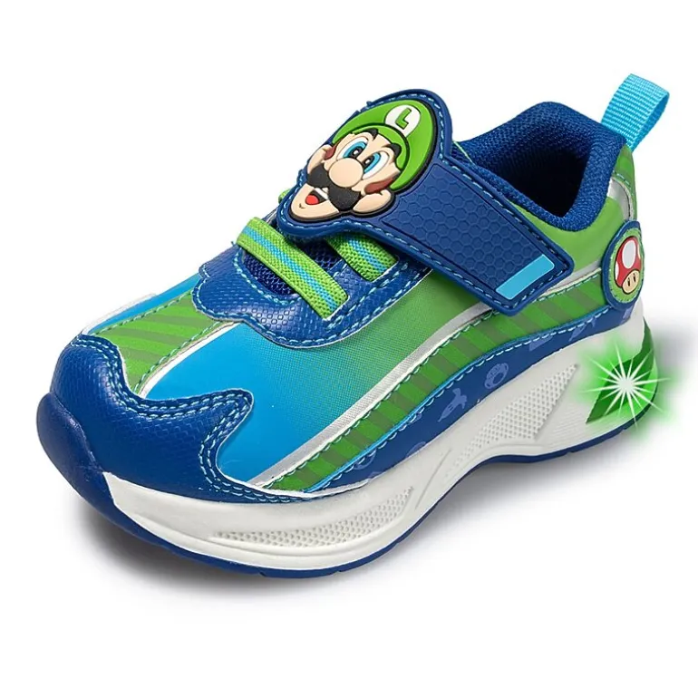 Ground Up Mario And Luigi Lighted Toddler Boys Nintendo Sneakers