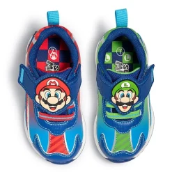 Ground Up Mario And Luigi Lighted Toddler Boys Nintendo Sneakers
