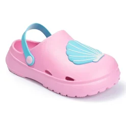 Ground Up Seashell Little & Big Kid Girls Round Closed Toe Clogs