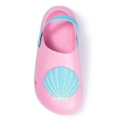 Ground Up Seashell Little & Big Kid Girls Round Closed Toe Clogs
