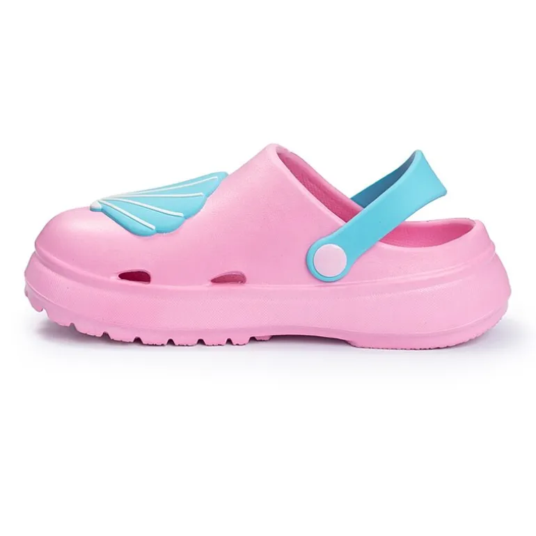 Ground Up Seashell Little & Big Kid Girls Round Closed Toe Clogs