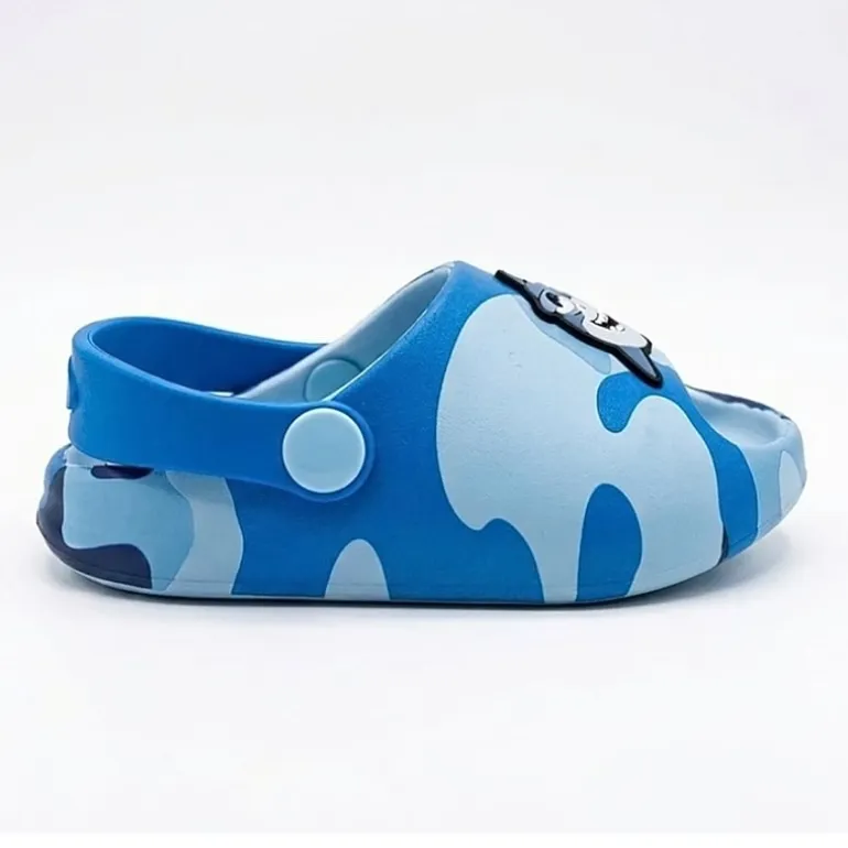 Ground Up Shark Camo Toddler Boys Round Clogs