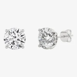 Grown Gorgeous (F, Vs2) 3 3/8 Ct. T.W. Lab-Grown Diamond 14K White Gold or Platinum 7.8mm Round Stud Earrings