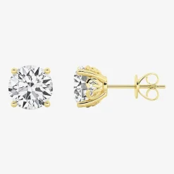 Grown Gorgeous (F, Vs2) 3 3/8 Ct. T.W. Lab-Grown Diamond 14K White Gold or Platinum 7.8mm Round Stud Earrings