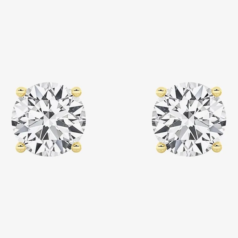 Grown Gorgeous (F, Vs2) 3 3/8 Ct. T.W. Lab-Grown Diamond 14K White Gold or Platinum 7.8mm Round Stud Earrings