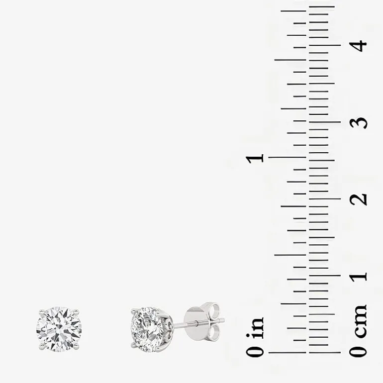 Grown Gorgeous (F, Vs2) 1 1/10 CT. T.W. Lab-Grown Diamond 14K Gold or Platinum 6.1mm Round Stud Earrings