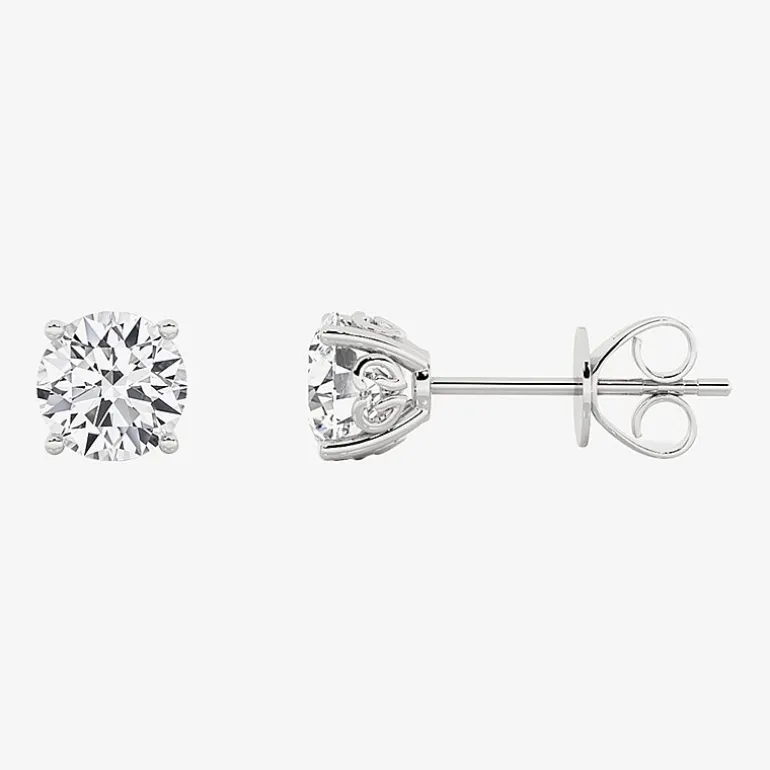 Grown Gorgeous (F, Vs2) 1 1/10 CT. T.W. Lab-Grown Diamond 14K Gold or Platinum 6.1mm Round Stud Earrings