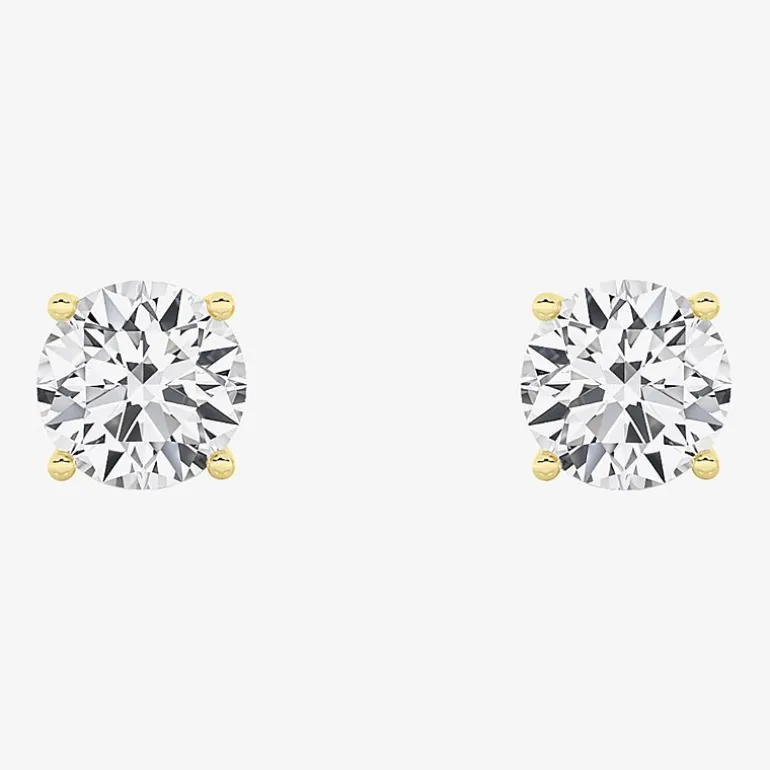 Grown Gorgeous (F, Vs2) 1 1/10 CT. T.W. Lab-Grown Diamond 14K Gold or Platinum 6.1mm Round Stud Earrings