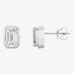 Grown Gorgeous (F,Vs2) 2 1/4 CT. T.W. Lab-Grown Diamond 14K Gold 8.8mm Emerald-cut Stud Earrings