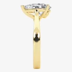 Grown Gorgeous (F, Vs2) Womens 2 1/4 CT. Lab Grown White Diamond 14K Gold Pear Solitaire Engagement Ring