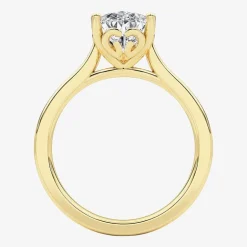 Grown Gorgeous (F, Vs2) Womens 2 1/4 CT. Lab Grown White Diamond 14K Gold Pear Solitaire Engagement Ring