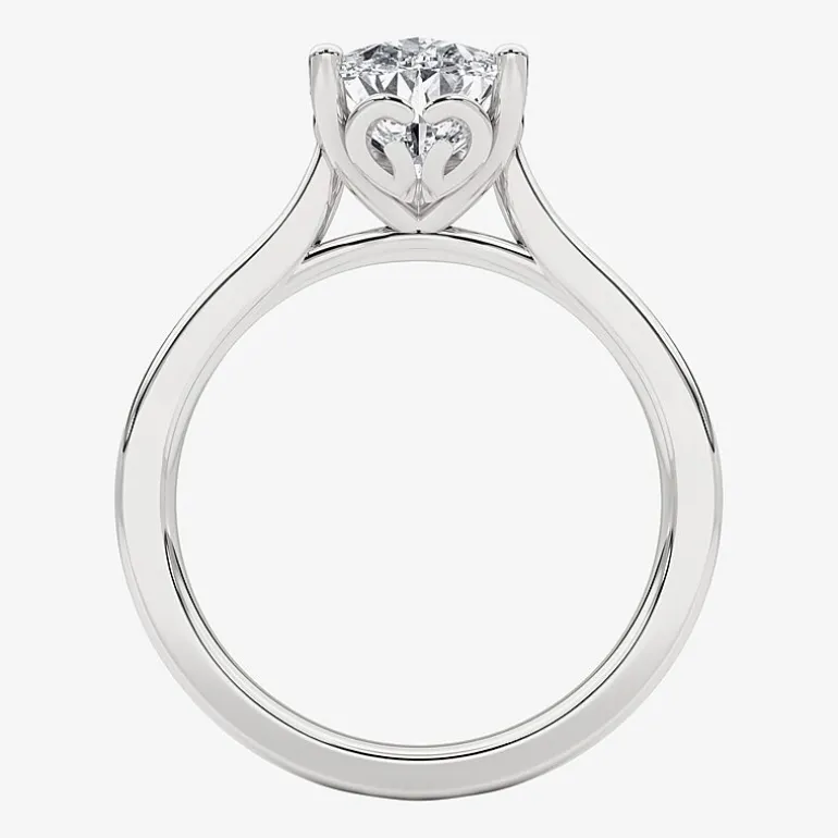 Grown Gorgeous (F, Vs2) Womens 2 1/4 CT. Lab Grown White Diamond 14K Gold Pear Solitaire Engagement Ring