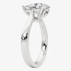 Grown Gorgeous (F, Vs2) Womens 2 1/4 CT. Lab Grown White Diamond 14K Gold Pear Solitaire Engagement Ring