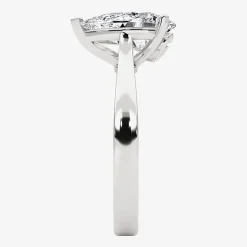 Grown Gorgeous (F, Vs2) Womens 2 1/4 CT. Lab Grown White Diamond 14K Gold Pear Solitaire Engagement Ring
