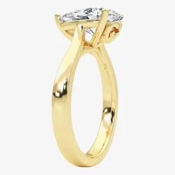 Grown Gorgeous (F, Vs2) Womens 2 1/4 CT. Lab Grown White Diamond 14K Gold Pear Solitaire Engagement Ring