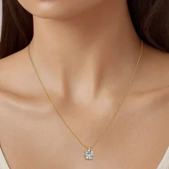 Grown Gorgeous (F, Vs2) Womens 1 1/8 CT. T.W. Lab-Grown Diamond 14K Gold or Platinum Round 18 Inch Pendant Necklace