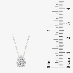 Grown Gorgeous (F, Vs2) Womens 1 1/8 CT. T.W. Lab-Grown Diamond 14K Gold or Platinum Round 18 Inch Pendant Necklace