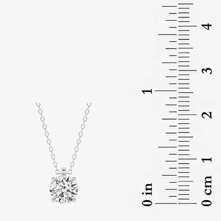 Grown Gorgeous (F, Vs2) Womens 1 1/8 CT. T.W. Lab-Grown Diamond 14K Gold or Platinum Round 18 Inch Pendant Necklace