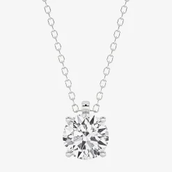 Grown Gorgeous (F, Vs2) Womens 1 1/8 CT. T.W. Lab-Grown Diamond 14K Gold or Platinum Round 18 Inch Pendant Necklace