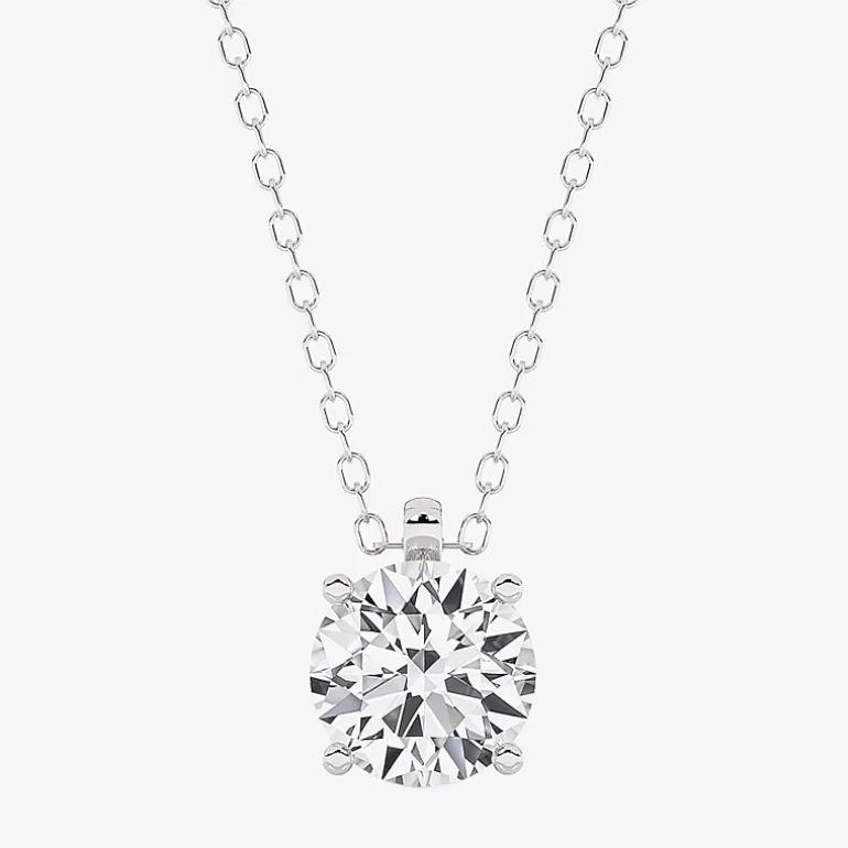 Grown Gorgeous (F, Vs2) Womens 1 1/8 CT. T.W. Lab-Grown Diamond 14K Gold or Platinum Round 18 Inch Pendant Necklace