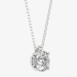 Grown Gorgeous (F, Vs2) Womens 1 1/8 CT. T.W. Lab-Grown Diamond 14K Gold or Platinum Round 18 Inch Pendant Necklace