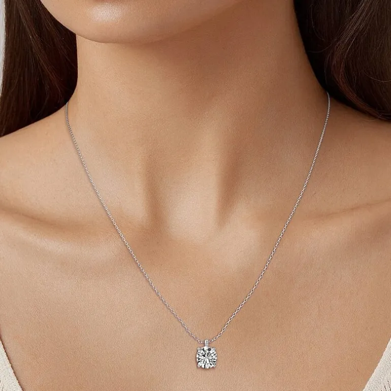 Grown Gorgeous (F, Vs2) Womens 1 1/8 CT. T.W. Lab-Grown Diamond 14K Gold or Platinum Round 18 Inch Pendant Necklace