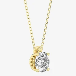Grown Gorgeous (F, Vs2) Womens 1 1/8 CT. T.W. Lab-Grown Diamond 14K Gold or Platinum Round 18 Inch Pendant Necklace