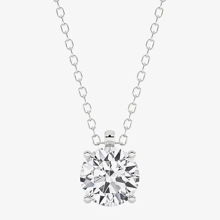 Grown Gorgeous (F, Vs2) Womens 1 1/8 CT. T.W. Lab-Grown Diamond 14K Gold or Platinum Round 18 Inch Pendant Necklace