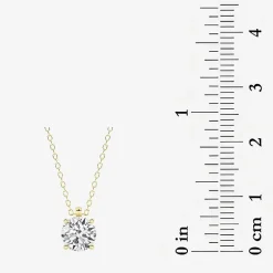 Grown Gorgeous (F, Vs2) Womens 1 1/8 CT. T.W. Lab-Grown Diamond 14K Gold or Platinum Round 18 Inch Pendant Necklace