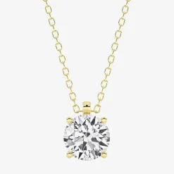 Grown Gorgeous (F, Vs2) Womens 1 1/8 CT. T.W. Lab-Grown Diamond 14K Gold or Platinum Round 18 Inch Pendant Necklace