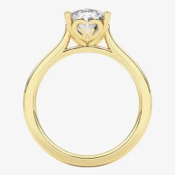 Grown Gorgeous (F, Vs2) Womens 2 1/4 CT. T.W. Lab Grown White Diamond 14K Gold or Platinum Oval Solitaire Engagement Ring