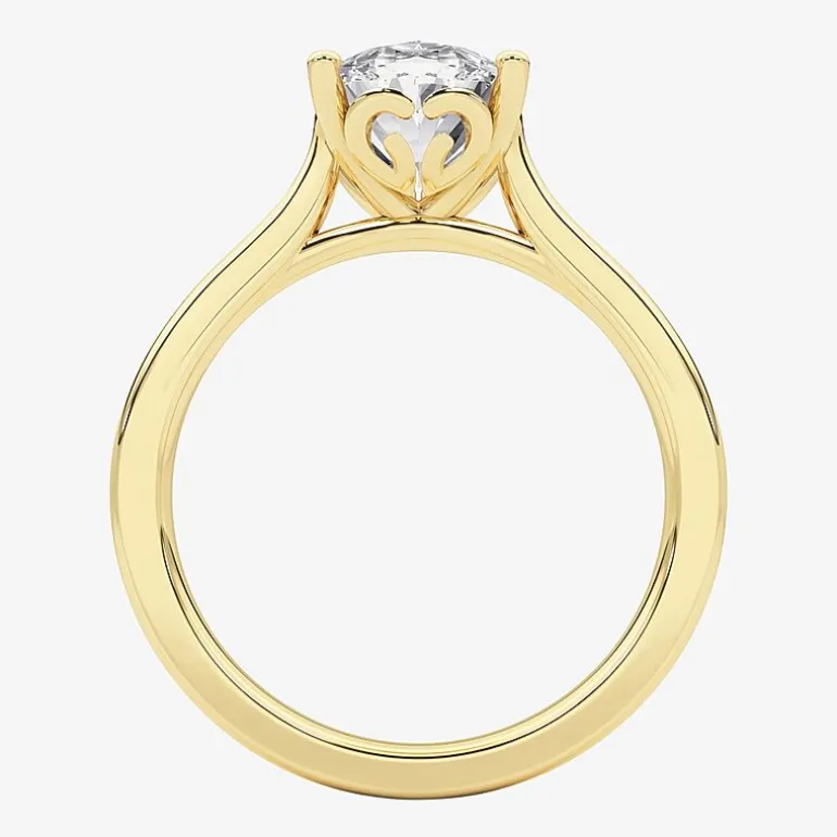 Grown Gorgeous (F, Vs2) Womens 2 1/4 CT. T.W. Lab Grown White Diamond 14K Gold or Platinum Oval Solitaire Engagement Ring