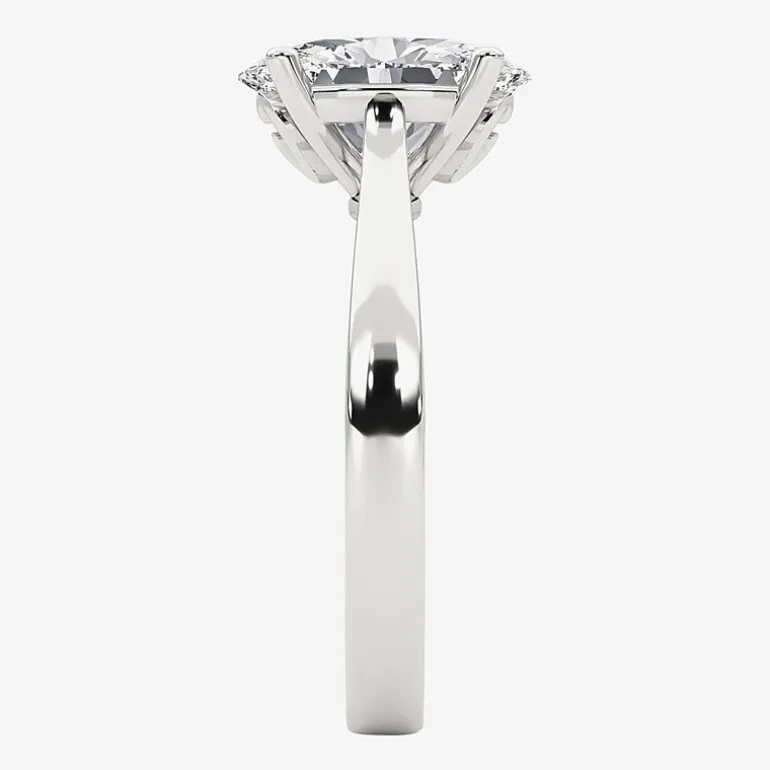 Grown Gorgeous (F, Vs2) Womens 2 1/4 CT. T.W. Lab Grown White Diamond 14K Gold or Platinum Oval Solitaire Engagement Ring