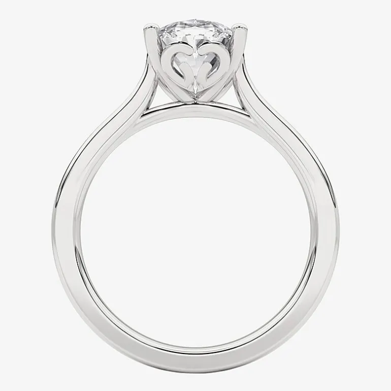 Grown Gorgeous (F, Vs2) Womens 2 1/4 CT. T.W. Lab Grown White Diamond 14K Gold or Platinum Oval Solitaire Engagement Ring