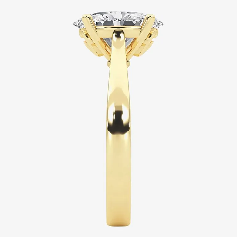 Grown Gorgeous (F, Vs2) Womens 2 1/4 CT. T.W. Lab Grown White Diamond 14K Gold or Platinum Oval Solitaire Engagement Ring