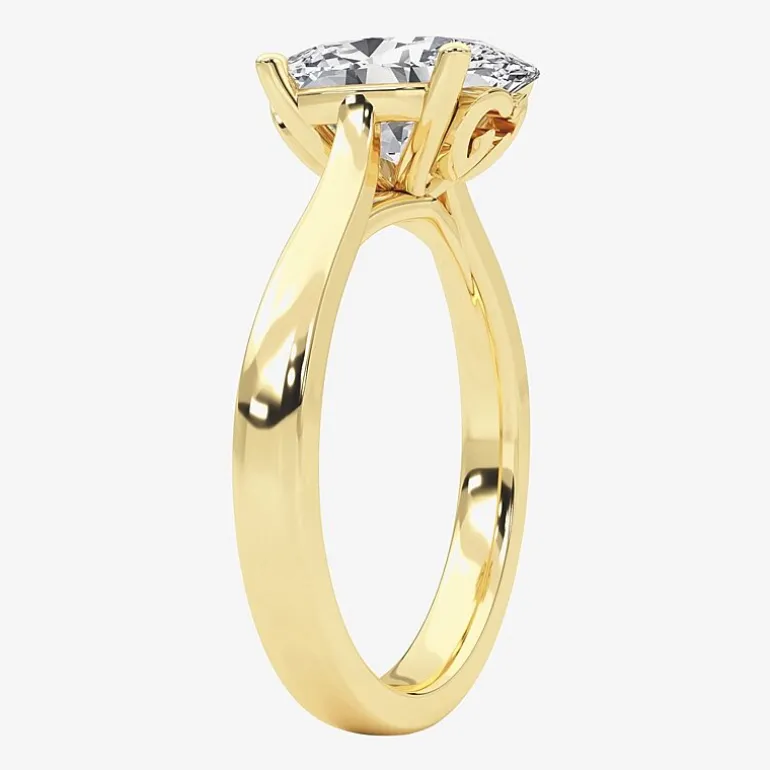 Grown Gorgeous (F, Vs2) Womens 2 1/4 CT. T.W. Lab Grown White Diamond 14K Gold or Platinum Oval Solitaire Engagement Ring