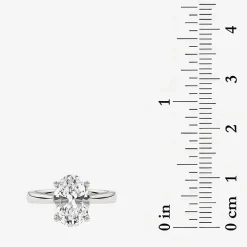 Grown Gorgeous (F, Vs2) Womens 2 1/4 CT. T.W. Lab Grown White Diamond 14K Gold or Platinum Oval Solitaire Engagement Ring