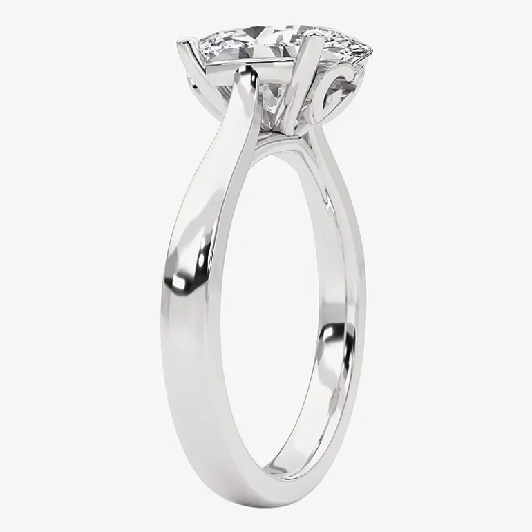 Grown Gorgeous (F, Vs2) Womens 2 1/4 CT. T.W. Lab Grown White Diamond 14K Gold or Platinum Oval Solitaire Engagement Ring