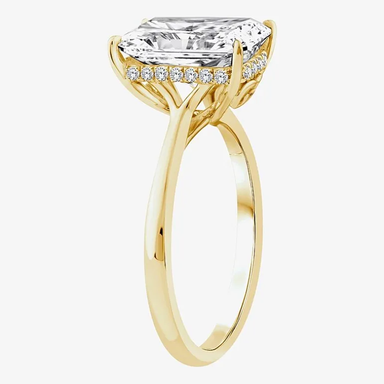 Grown Gorgeous F, Vs2 Womens 3 1/2 CT. T.W Lab Grown White Diamond 14K Gold or Platinum Radiant-cut Engagement Ring