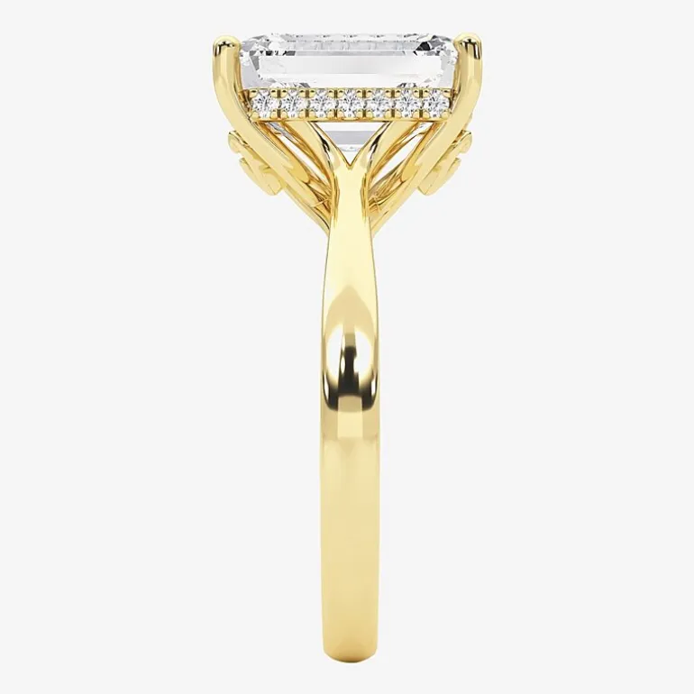Grown Gorgeous F, Vs2 Womens 3 1/2 CT. T.W Lab Grown White Diamond 14K Gold or Platinum Radiant-cut Engagement Ring