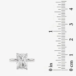 Grown Gorgeous F, Vs2 Womens 3 1/2 CT. T.W Lab Grown White Diamond 14K Gold or Platinum Radiant-cut Engagement Ring