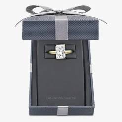 Grown Gorgeous F, Vs2 Womens 3 1/2 CT. T.W Lab Grown White Diamond 14K Gold or Platinum Radiant-cut Engagement Ring