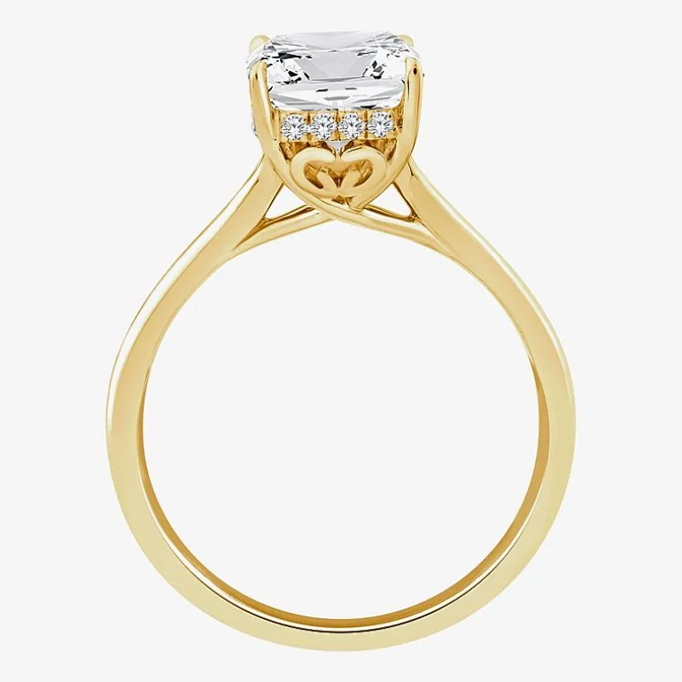 Grown Gorgeous F, Vs2 Womens 3 1/2 CT. T.W Lab Grown White Diamond 14K Gold or Platinum Radiant-cut Engagement Ring