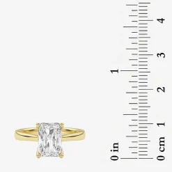 Grown Gorgeous (F, Vs2) Womens 2 1/4 CT. T.W. Lab Grown White Diamond 14K Gold or Platinum Radiant-cut Solitaire Engagement Ring