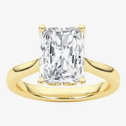 Grown Gorgeous (F, Vs2) Womens 2 1/4 CT. T.W. Lab Grown White Diamond 14K Gold or Platinum Radiant-cut Solitaire Engagement Ring