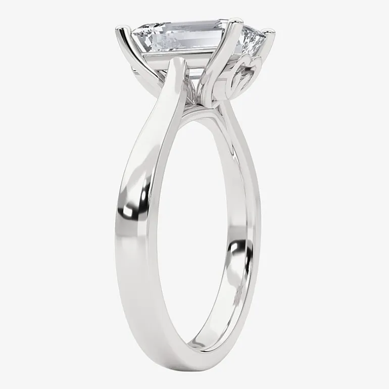Grown Gorgeous (F, Vs2) Womens 2 1/4 CT. T.W. Lab Grown White Diamond 14K Gold or Platinum Radiant-cut Solitaire Engagement Ring