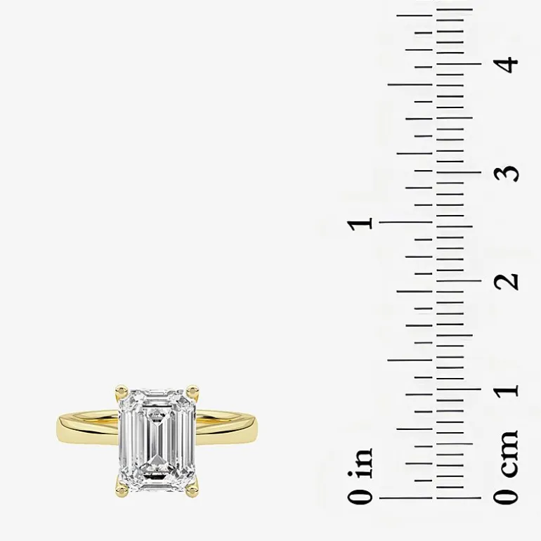 Grown Gorgeous (F, Vs2) Womens 2 1/4 CT. T.W. Lab Grown White Diamond 14K Gold or Platinum Radiant-cut Solitaire Engagement Ring