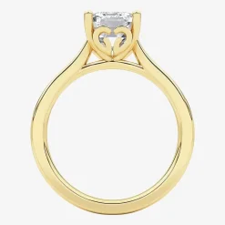 Grown Gorgeous (F, Vs2) Womens 2 1/4 CT. T.W. Lab Grown White Diamond 14K Gold or Platinum Emerald-cut Solitaire Engagement Ring