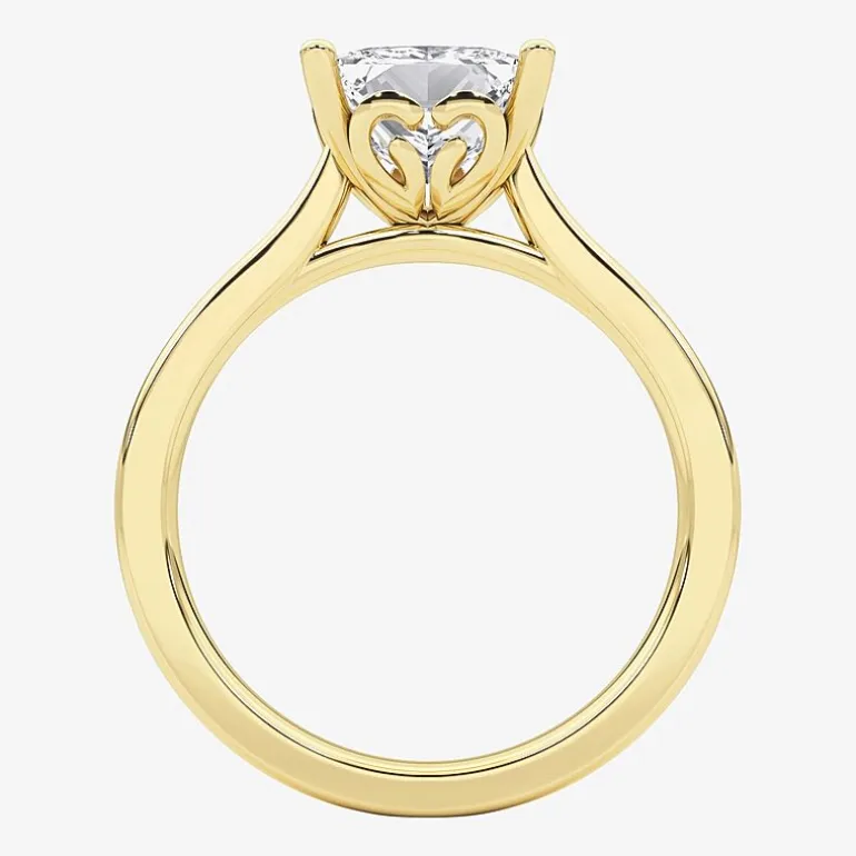 Grown Gorgeous (F, Vs2) Womens 2 1/4 CT. T.W. Lab Grown White Diamond 14K Gold or Platinum Princess-cut Solitaire Engagement Ring