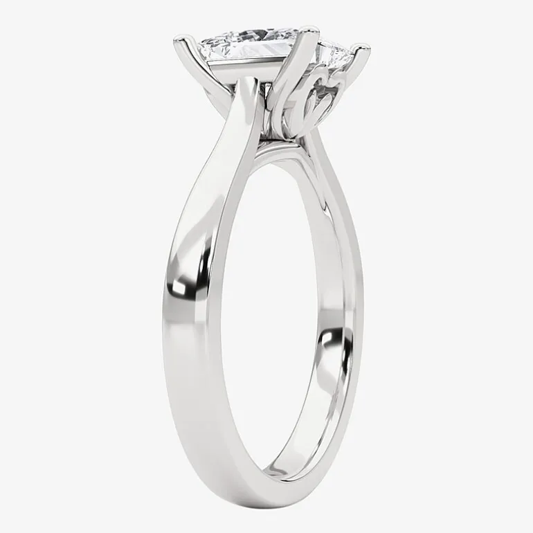 Grown Gorgeous (F, Vs2) Womens 2 1/4 CT. T.W. Lab Grown White Diamond 14K Gold or Platinum Princess-cut Solitaire Engagement Ring